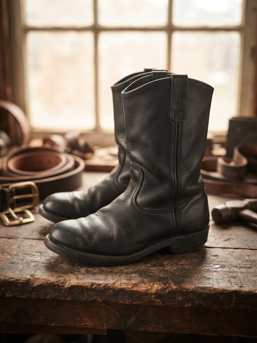 Vintage mens black leather - vintage,